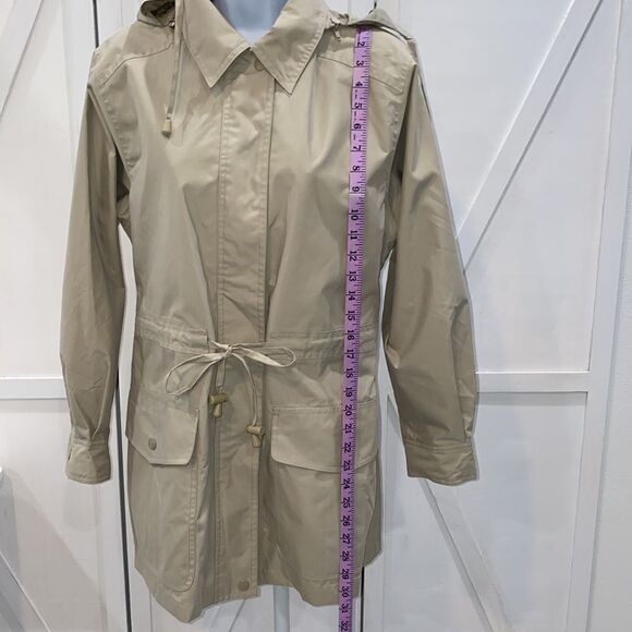 Travelsmith Women's All Weather Hooded Trench Coat In Tan Size XS - Picture 9 of 11